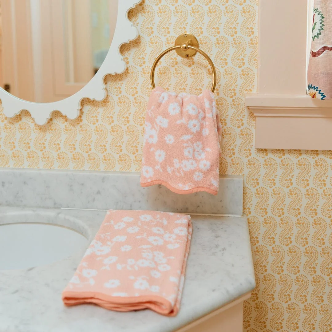Patterned Scallop Hand Towels (pair) - Image 21