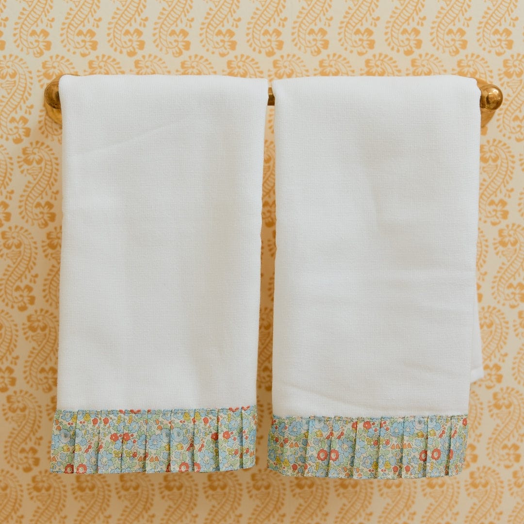 Powder Bath Towels pleated with Liberty London (pair) - Image 4