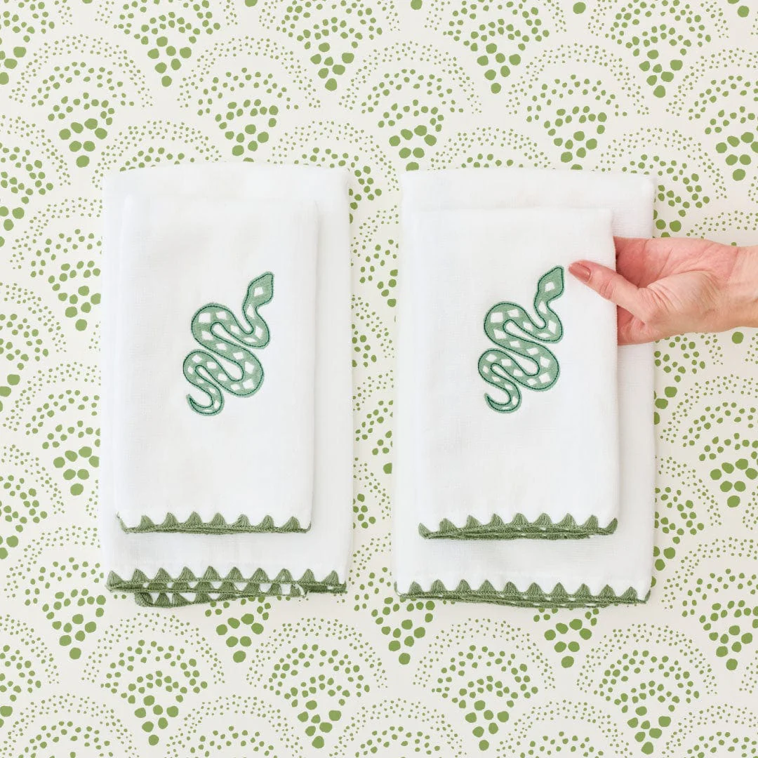 Stitched Edge Powder Bath Towels (pair) - Image 92