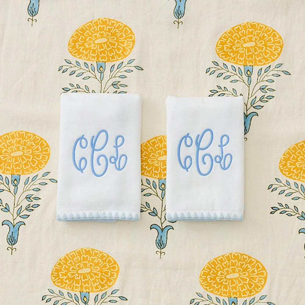 Stitched Edge Powder Bath Towels (pair) - Image 3