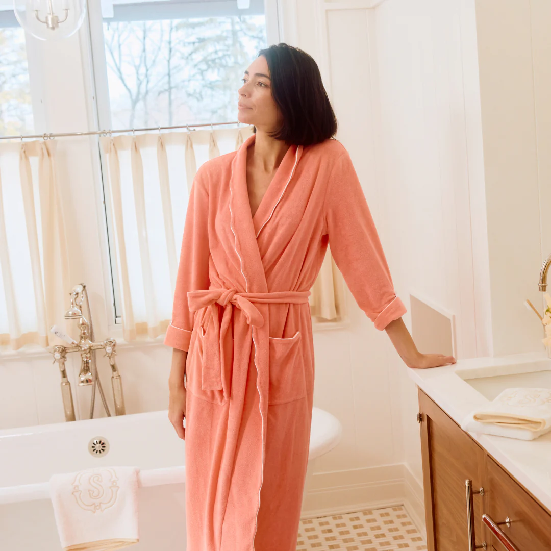 Women's Long Scallop Lightweight Robe - Image 54